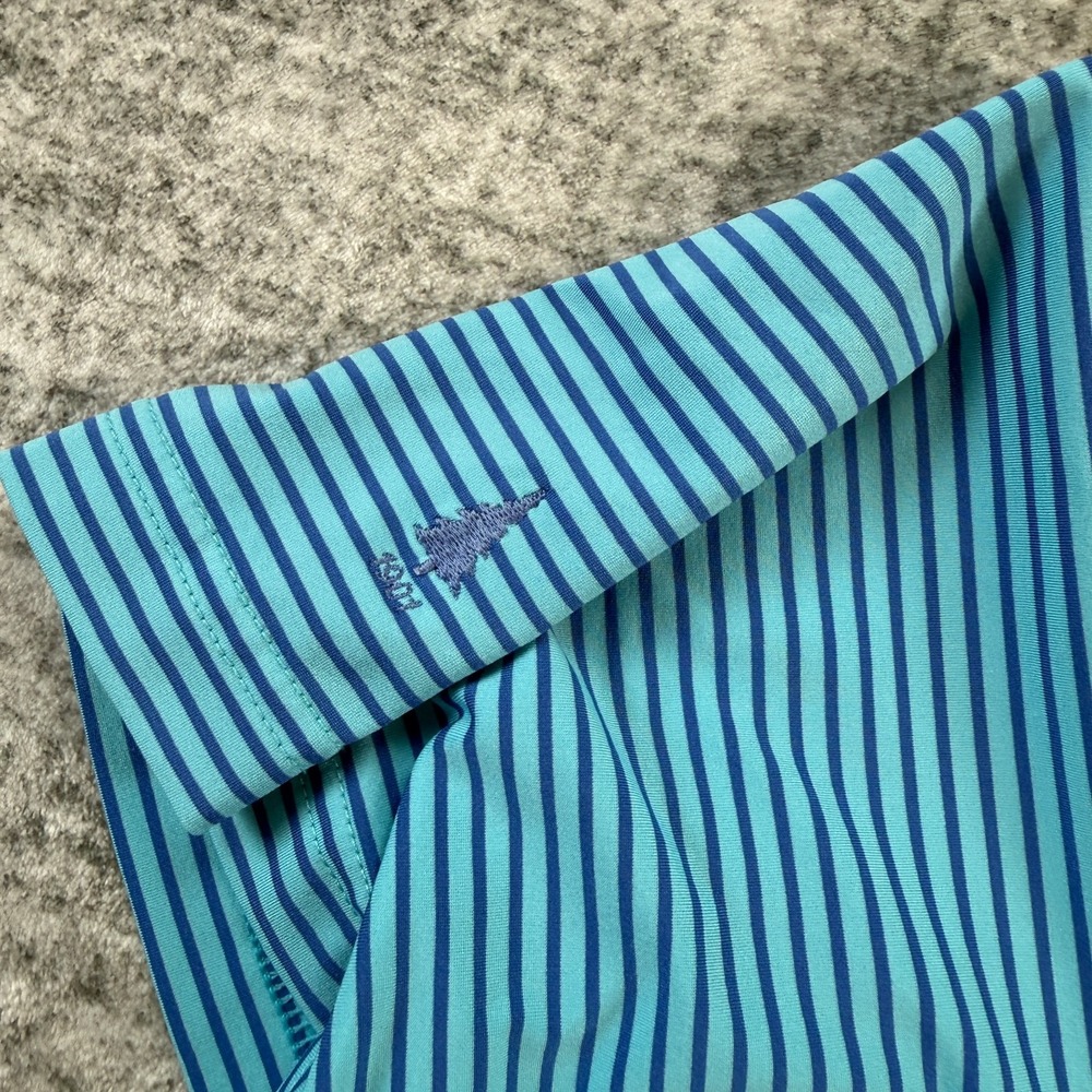Vineyard Vines Polo Shirt Mens XL Blue Striped Golf Performance Travel Stretch - Picture 4 of 10